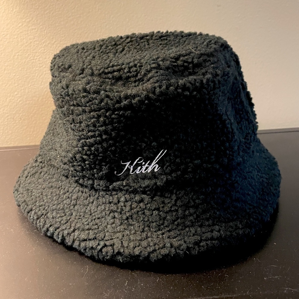 Brand New Black Kith Sherpa Bucket Hat